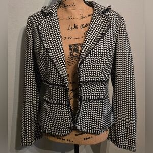 NWT WHBM Women's Black and White Jacket Size 10
